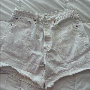 White Denim Shorts